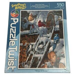 Puzzle Twist Somethings Amiss! “Wings Of Winter” 550 Piece Interlocking Jigsaw P